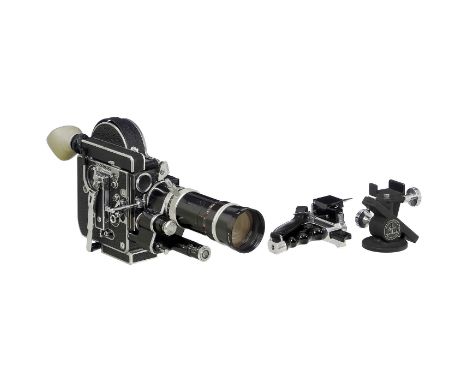 Bolex H16 Reflex, um 1970Paillard, Schweiz. Spiegelreflexkamera für 16mm-Film auf 30m-Tageslichtspulen. Objektiv: Kern Zoom V