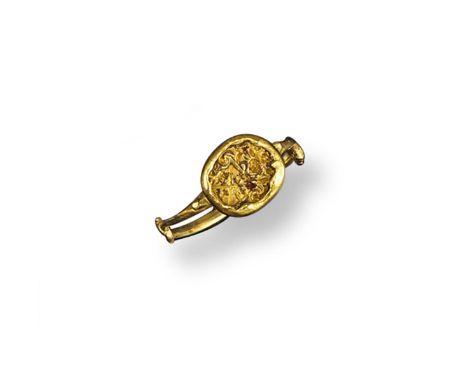 A 17th century gold signet ring, engraved with the arms of Maulmont of Limoges, C1650. Size N. Sold Christies, South Kensingt