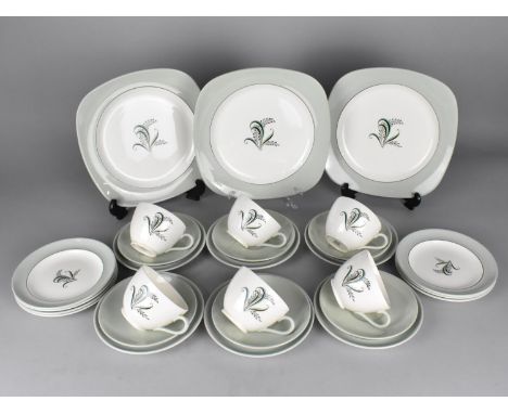 A Copeland Spode Olympus Pattern Tea Set to Comprise Six Cups, Six Saucers, Twelve Side Plates and Three Cake Plates 