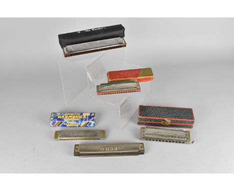 Six Various Harmonicas to Include Boxed Hohner Super Chromonica 