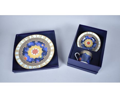 A Boxed Royal Worcester Millennium Plate and Matching Cup and Saucer 