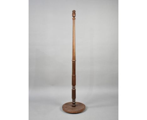 A Mid 20th Century Turned Mahogany Standard Lamp Base 
