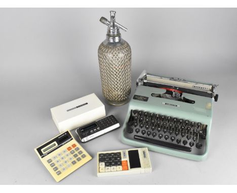 A Collection of Various Vintage Items to Comprise Casio Computer Quartz CQ-1 (Untested), Olivetti Typewriter and a Soda Sypho