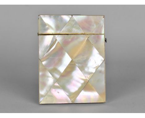 A Late 19th/20th Century Mother of Pearl Card Case, 8x10.5cm 