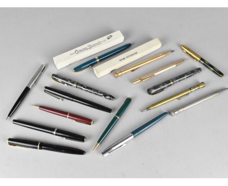 A Collection of Various Vintage Pens to Include Two Fountain Examples with 14k Gold Nibs 