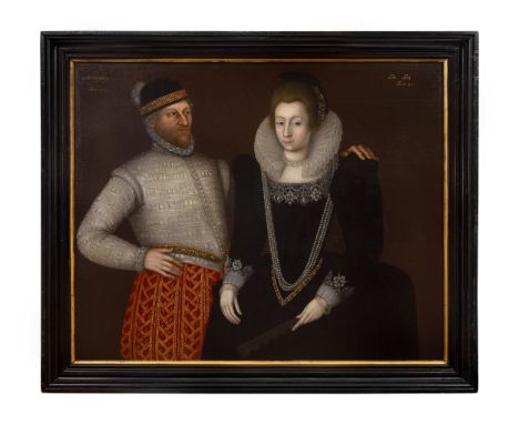 Property of a Gentleman. Attributed to Rowland Lockey (c. 1565-1616) c. 1602 A double portrait of Edward Neville, 8th Baron B