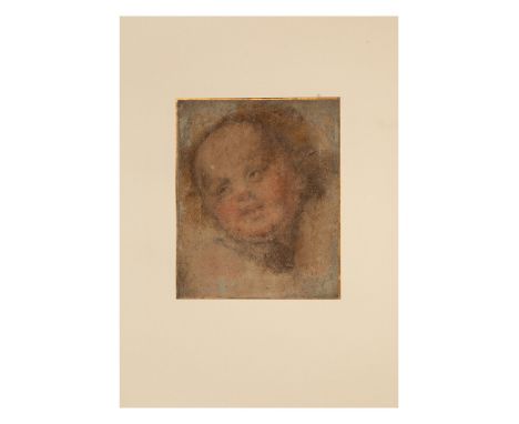 Property of a lady. Attributed to Jacopo Chimenti detto l'Empoli (1551 - 1640) The head of a putto Red and black chalk on buf
