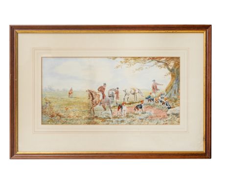 To be sold without reserve. Property of a Gentleman. Horace Hammond (1879 - 1966), British. A pair of hunting scenes. Waterco
