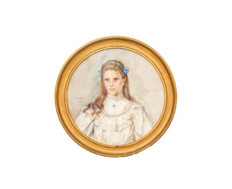 Property of a Gentleman. Charlotte M. Alston (1886 - 1914), British. A portrait of a young lady. Watercolour on paper. Signed