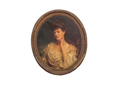 Property of a Gentleman. Frederick Samuel Beaumont (1861 - 1954) A portrait of an elegant woman Oil on canvas. &nbsp;Dimensio