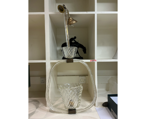 To be sold without reserve. Property of a Lady. C.1940 Murano, A glass pendant lamp with brass hardware. Designed by Ercole B