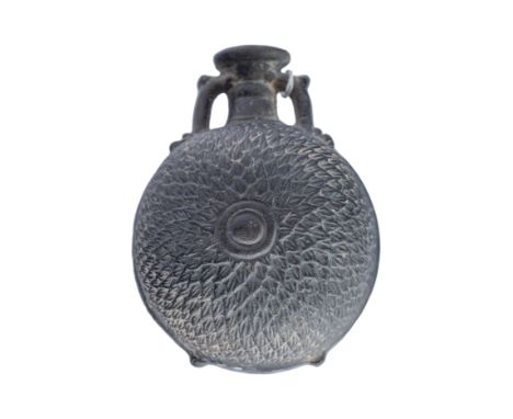 Property of a Lady. Anatolian, 12th Century or later. A terracotta glazed pilgrim flask. &nbsp;Dimensions: 5.5 in. (H) x 4.5 