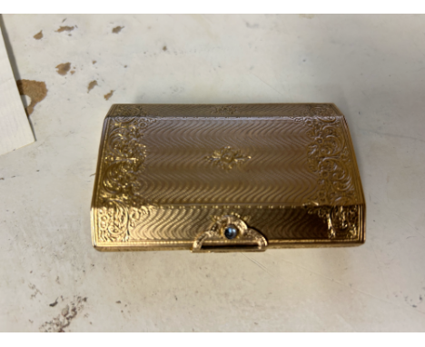 To be sold without reserve. Property of a Lady. Mid-20th Century, Birmingham. A 9ct gold engine turned guilloche and engraved