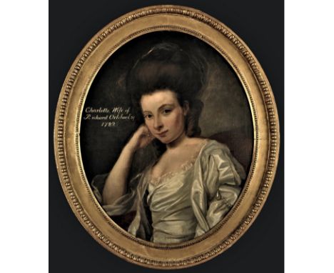 Property of a Gentleman.  Circle of George Romney Portrait of Charlotte Orlebar Inscribed 'Charlotte. Wife of Richard Orlebar