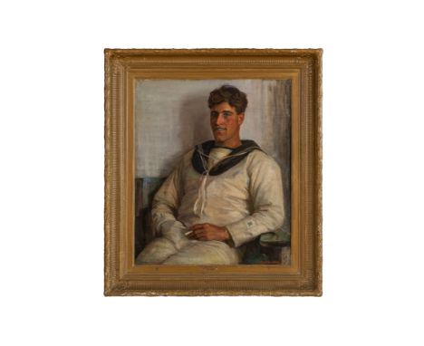 Property of a Gentleman. Frances Ewan (1891 - 1944) St. Ives Half Mast Oil on canvas Signed, lower right: FRANCES EWAN Old la