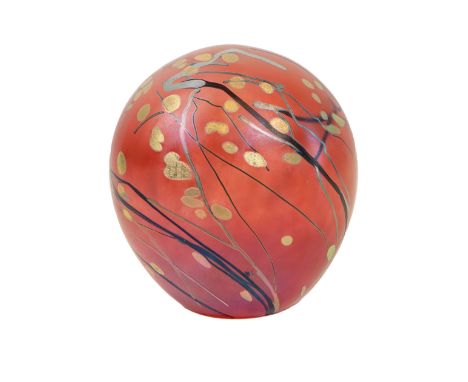 To be sold without reserve. Property of a Lady. 20th Century. A small handblown Murano glass paperweight. A red art glass pap