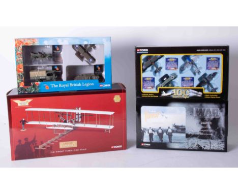 Corgi, scale model Aviation Archive, The Wright Flyer, also three other Corgi Military Aircraft sets (4).