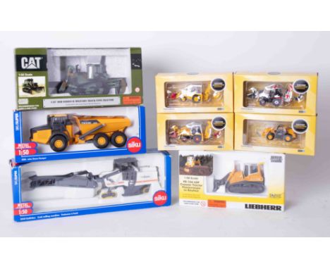 CAT D8R Series 2 Military Track-Type Tractor, Liebherr PR724 LGP Crawler Tractor, Siku Cold Milling Machine, Siku John Deere 