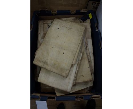 VELLUM &amp; OTHER DOCUMENTS:&nbsp;a collection of approx 13 vellum documents, mainly 16th-17thc, rather worn and dust soiled