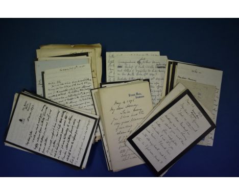 HERVEY (Arthur, Lord):&nbsp;a large bundle of manuscript correspondence relating to Lord Arthur Hervey, 1808-1894, Bishop of 