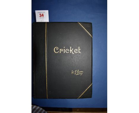 GRACE (W G):&nbsp;'Cricket', Bristol, J W Arrowsmith, 1891: crown quarto deluxe edition, No.305 of 652 copies, signed by W G 