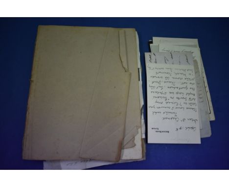 ALBUM, ALS: a disbound 19th century album of manuscript correspondence and notes, 18th-19th century, to include letter entire