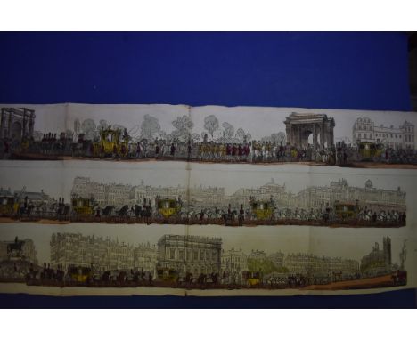 PANORAMIC CORONATION PROCESSION:&nbsp;panoramic coronation procession from drawings taken on the spot.. printed and published
