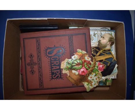 ALBUMS MISCELLANEOUS:&nbsp;a small tray of albums and miscellaneous, mainly 19th-early 20thc, to include a few manuscript not