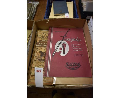 FASHION:&nbsp;collection of trade catalogues, periodicals etc relating to the clothing/fashion industry, mixed-period c20 mat