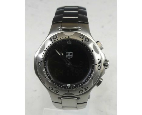 A Tag Heuer Kirium Formula 1 stainless steel bracelet watch, ref:CL111A-0, circa 2015, with digital and analogue display, rot