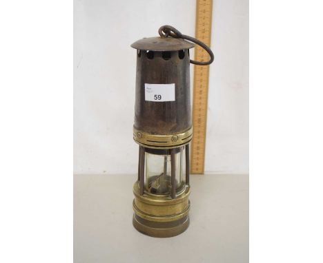 A vintage miners lamp, apparently unbranded