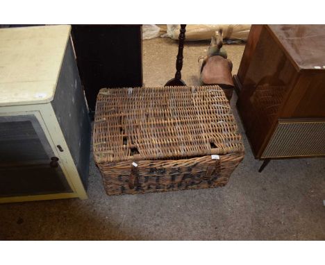 Vintage wicker hamper