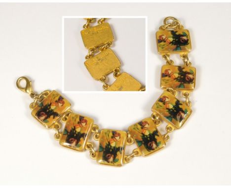 PAUL SMITH. A Paul Smith Woman gilt &amp; lucite panel bracelet, signed.