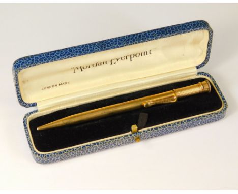 MORDAN PENCIL. An S Mordan &amp; Co., 9ct. gold 'Mordan Everpoint' pencil, London 1928. Original case.