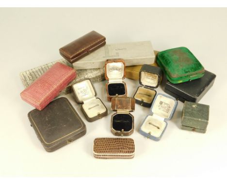 JEWELLERY BOXES. Fifteen vintage jewellery boxes. (Sold on behalf of R.N.L.I Penlee)