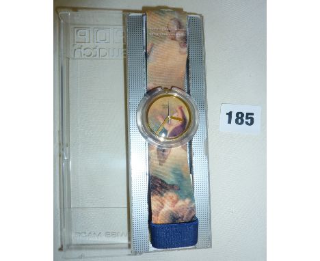 Vintage designer POP Swatch watch in original case, Putti by Vivienne Westwood