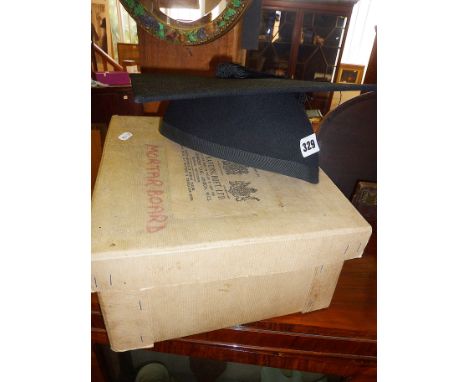 Vintage Ede &amp; Ravenscroft Mortarboard with original box