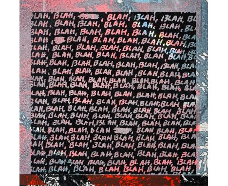 Mel Bochner (American 1940-), ‘Blah Blah Blah &amp; Background Noise’, 2013, double-sided screen print in colours, signed, da