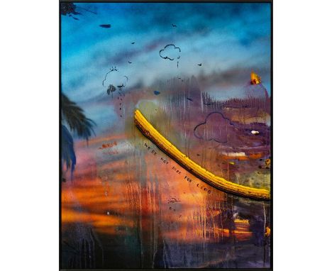Friedrich Kunath (German 1974-), 'We're Not Here For Long', 2021, unique Archival Pigment-Print on Museum Natural Velvet, mou