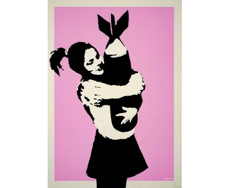 Banksy (British 1974-), 'Bomb Hugger', 2003, screenprint in colours on wove paper, numbered from an edition of 600 in pencil,