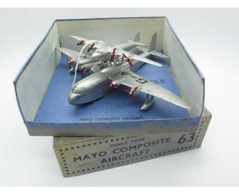 A Boxed Original Pre-War Dinky #63 Mayo Composite Aircraft Set, comprising #63A Flying Boat 'Maia' G-ADHK 'Mayo Composite' Un