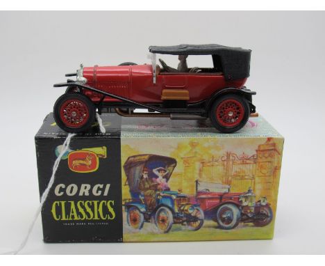A Boxed Original Corgi Classics #9002 1927 Three Litre Bentley, red body, black chassis, red spoked wheels, civilian driver, 