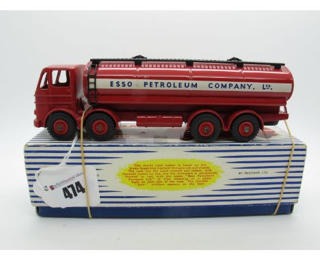 A Boxed Original Dinky #943 Leyland Octopus Tanker 'Esso', dark red body, tin plate tank and hubs, waterslide slide transfers