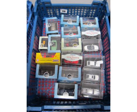 Seventeen 'OO' Scale Diecast Vehicles by Oxford and Others, all car/motorbike based. All Boxed