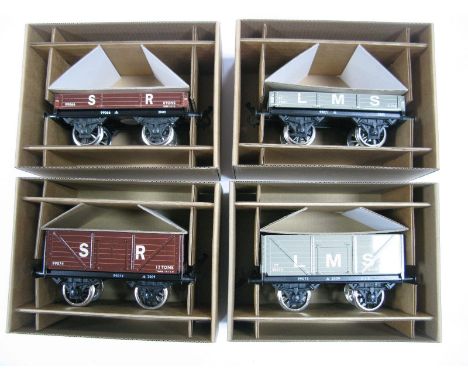 Four Modern Boxed Bassett-Lowke 'O' Gauge Railway Wagons, #BL99071, #BL99073, #BL99074, #BL99066 including LMS and Southern R