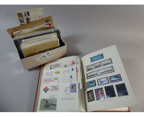 A Great Britain Stamp Album and Contents to Include Some Victorian Stamps, First Day Cover, Loose Stamps Etc