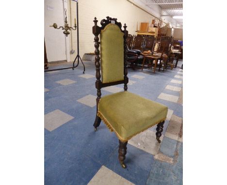 A Late Victorian Ladies Nursing Chair with Bobbin Supports