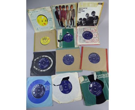 A Collection of Rolling Stones 33 and 45rpm Records, to Include 'Out of Our Heads', 'Five by Five', 'Tumbling Dice', 'The Las