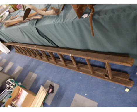 A Wooden Extending Ladder