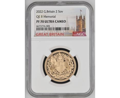 UNITED KINGDOM. Charles III, 2022-. Gold 2 pounds (double sovereign), 2022. Royal Mint. Proof. Issued as the first sovereign 
